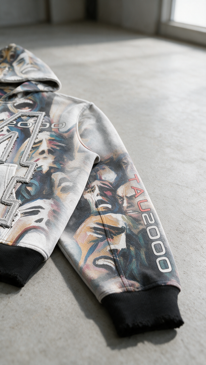 "DISTORTED REALITY" HEAVYWEIGHT ZIP HOODIE