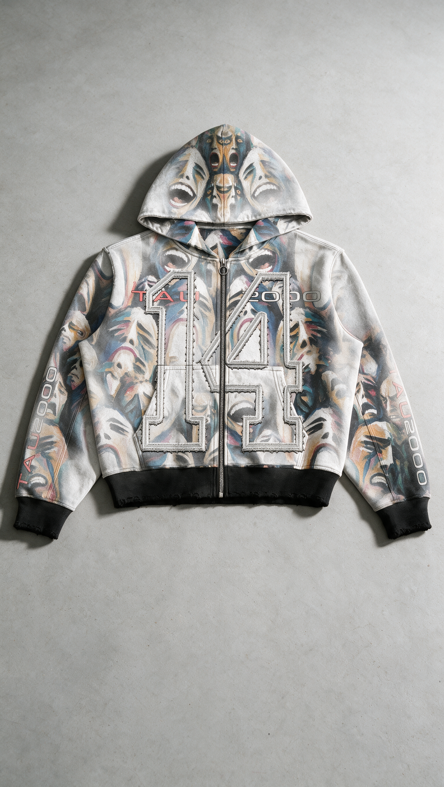"DISTORTED REALITY" HEAVYWEIGHT ZIP HOODIE